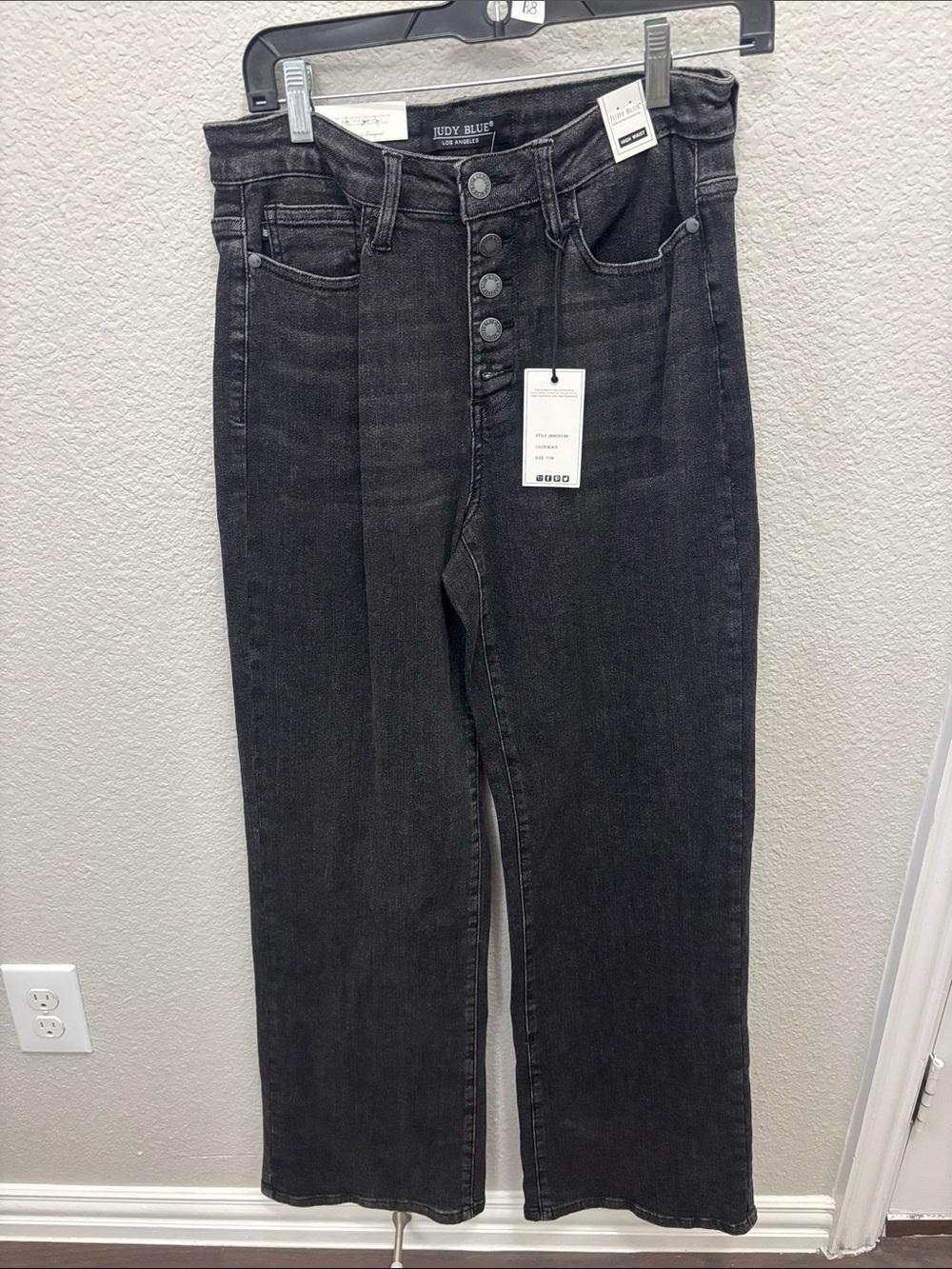Judy Blue High-Rise Button-Fly Black Jeans